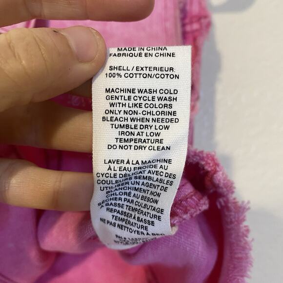 Avec Les Filles Womens Pink Acid Wash Crop Denim Vest Size Small - Picture 4 of 7